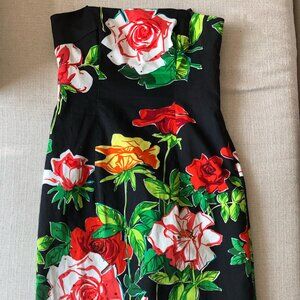 Women's Stunning David Meister Floral Jeweled Sundress, Size 6, Good Condition